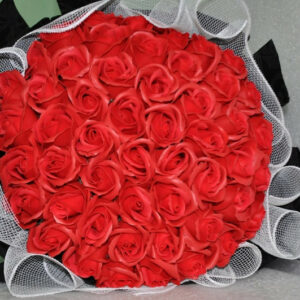 Hoa hồng sáp thơm 50 bông màu đỏ
