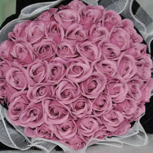 Hoa hồng sáp thơm 50 bông màu hồng