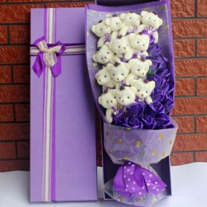 Hộp hoa hồng sáp hình chữ nhật đẹp