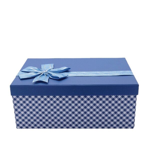 Hộp quà chữ nhật xanh lam caron - 25X35X15CM - Hình ảnh 2
