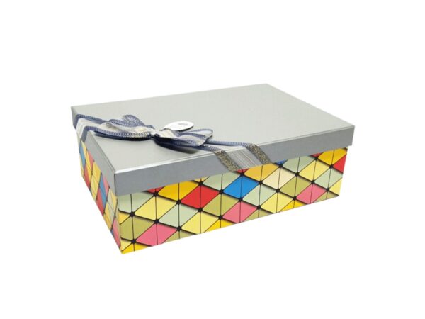 Hộp quà chữ nhật màu xám sọc - 30x20x10cm - Hình ảnh 2
