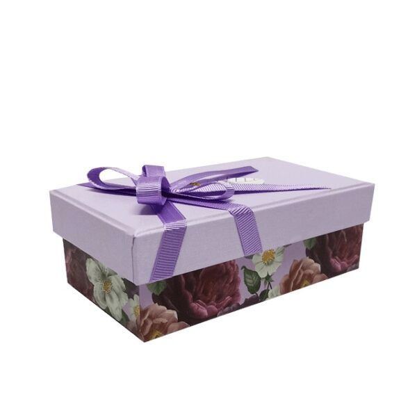 Hộp quà chữ nhật màu tím hoa - 4x8x5cm - Hình ảnh 2