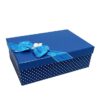 Hộp quà chữ nhật xanh chấm bi - 26x18x9cm 2