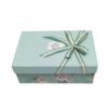 Hộp quà chữ nhật xanh hoa ngọc trai - 16x10x6cm 2