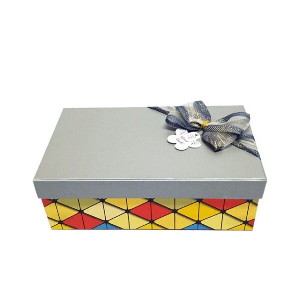 Hộp quà chữ nhật xám sọc - 23X14X8CM - Hình ảnh 2