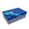 Hộp quà chữ nhật lam caro - 30X20X10CM 2
