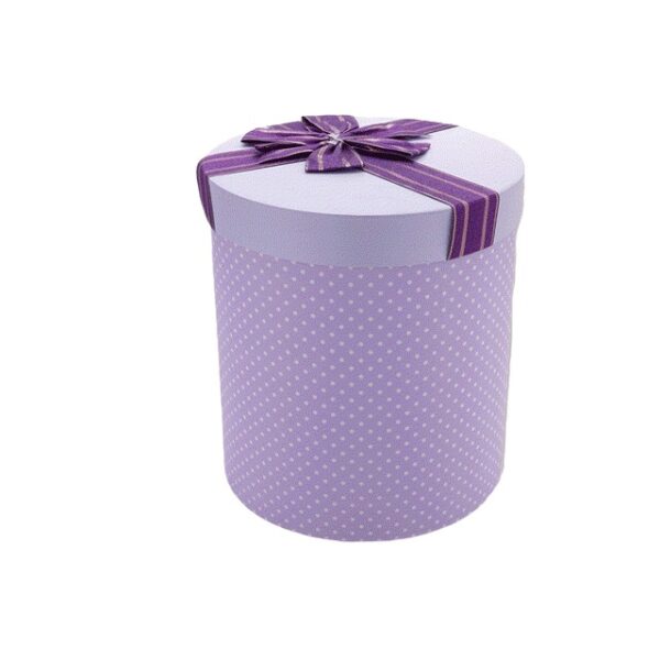 Hộp quà hình tròn chấm bi - 22X25CM