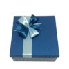 Hộp quà vuông màu lam caro - 22X22X11CM 2