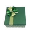 Hộp quà vuông xanh lá caro - 22x22x11cm 1