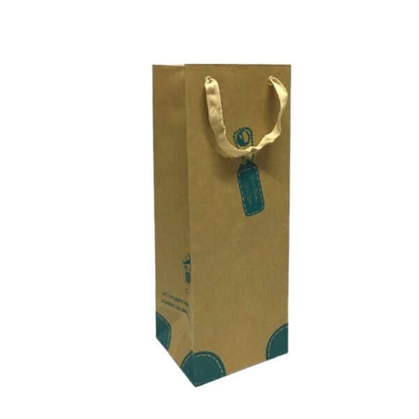 Túi giấy Kraft_Túi Rượu 1 chai 36,5x14x12cm - Hình ảnh 4