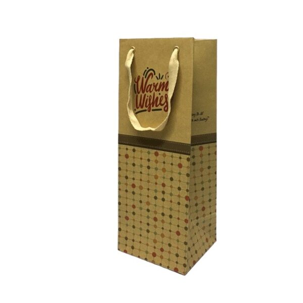 Túi giấy Kraft_Túi Rượu 1 chai 36,5x14x12cm - Hình ảnh 3