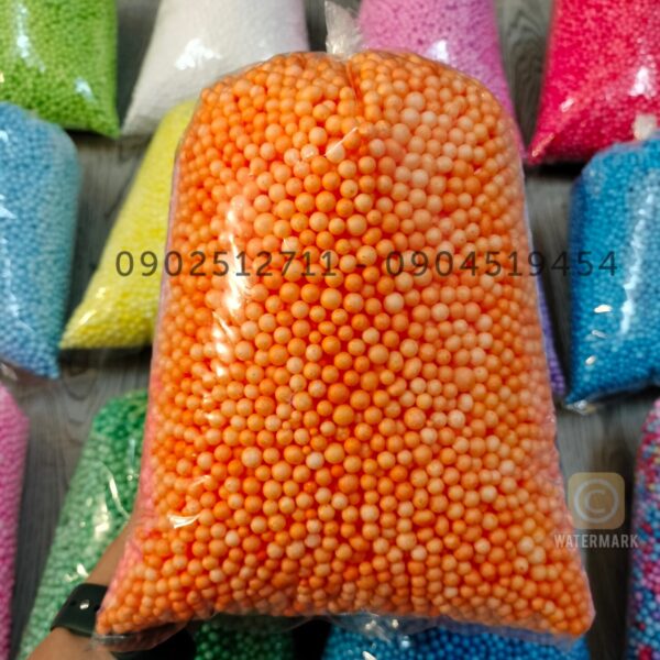 Hạt Xốp Màu Gói Quà - Màu Cam