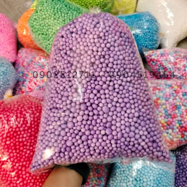 Hạt Xốp Màu Gói Quà - Màu Tím