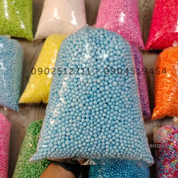 Hạt Xốp Màu Gói Quà - Màu Xanh Dương