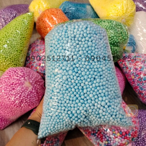Hạt Xốp Màu Gói Quà - Màu Xanh Dương - Hình ảnh 3