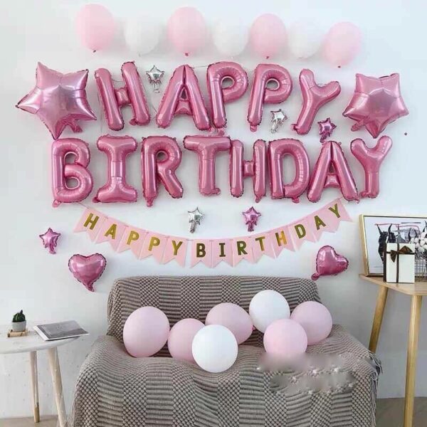 Bong bóng chữ Happy Birthday