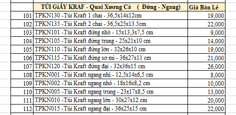 tui giay kraft quai xuong ca